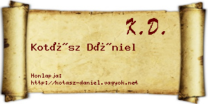 Kotász Dániel névjegykártya