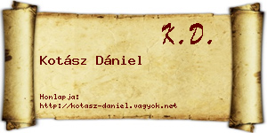 Kotász Dániel névjegykártya